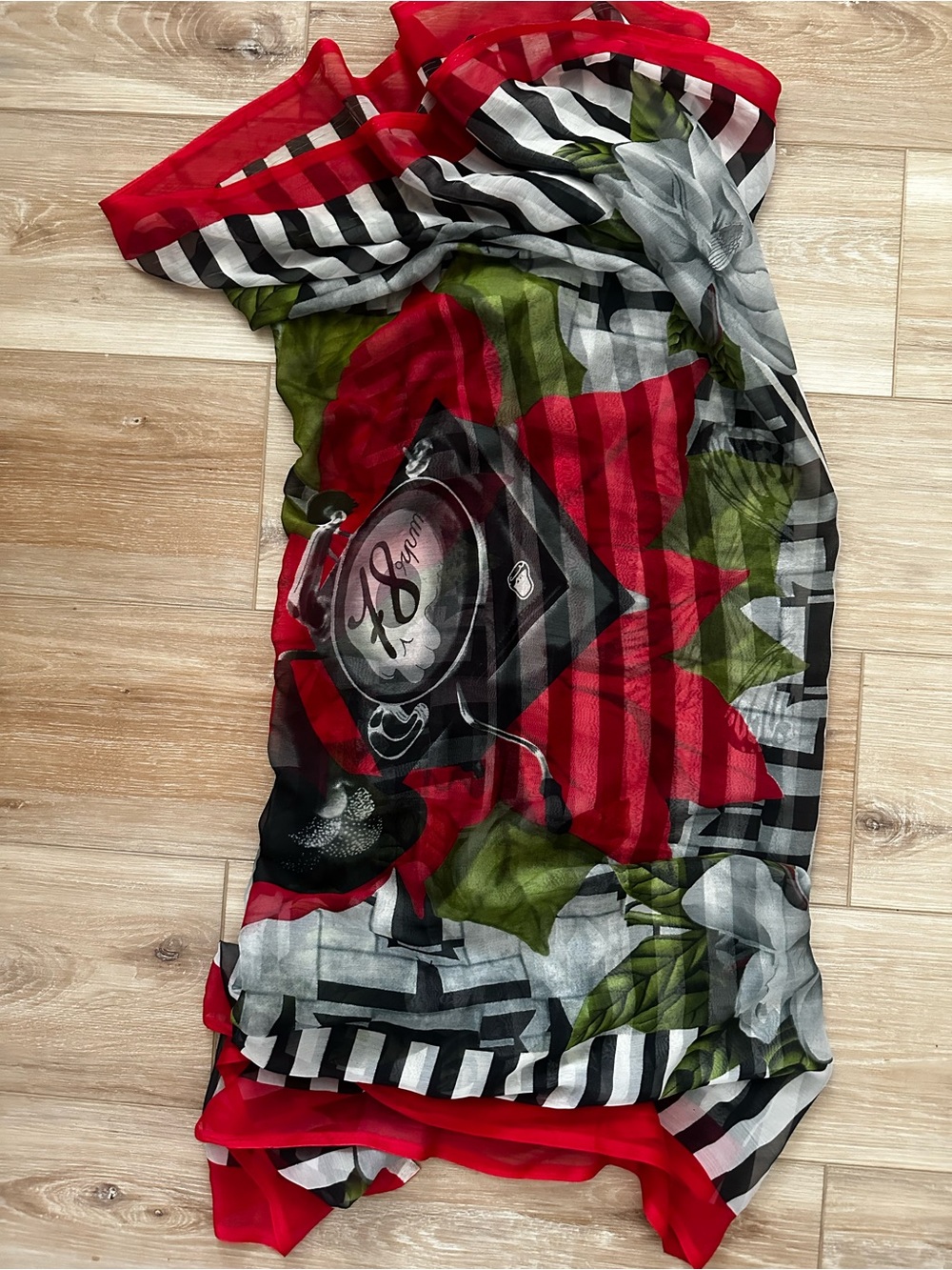 Vintage Art to Wear XL Scarf/Wrap